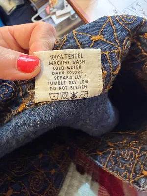 Click by Color Me Cotton Embroidered Denim Jacket 100% Tencel thumbnail 9