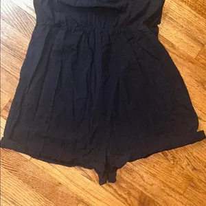 Black Patterned High Neck Cotton Romper XS thumbnail 7