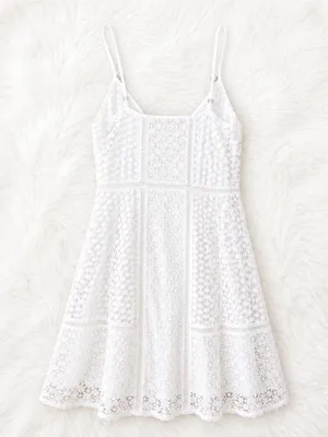 Abercrombie & Fitch White Eyelet Mini Dress thumbnail 2