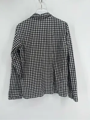 Sleeper black and white gingham long sleeve top size small thumbnail 3