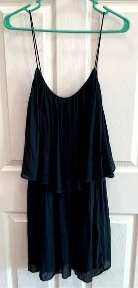 Zara basic swing style‎ dress dark blue size medium thumbnail 1