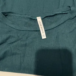 Dark Green Long Sleeve Ribbed Top thumbnail 2