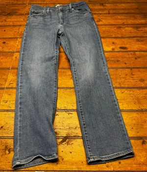 Levis 724 High Rise Straight Crop Jeans Womens 26 Medium Wash Blue‎ Denim thumbnail 1