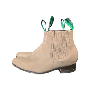 La Barca Nubuck Leather Chelsea Boots Topo Charro Western Cowboy Shoes thumbnail 5