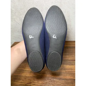 VIVAIA Round-Toe Navy Blue Ballet Flats Cushioned Insole Women's 9.5 EU 40.5 thumbnail 6