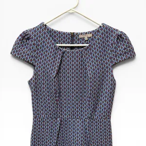 Darling Geometric Diamond Print Sheath Dress Womens‎ Small Blue Red Excellent thumbnail 2