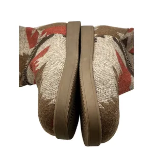 Indigo rd. Aztec Cozy Boot Women 6M Tan‎ Brown Rust Faux Fur Lined Mid Calf Boot thumbnail 4