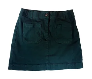 Loft Womens Dark Green Twill Utility Mini Skirt Size 10 Patch Pockets Chino thumbnail 1