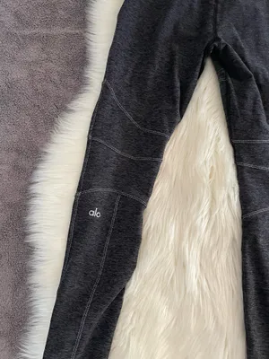 Alo Alosoft Revel Leggings Black/Gray Heathered thumbnail 7