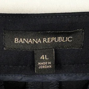 Banana Republic Avery Sailor Dress Pants Womens 4L Straight Leg Navy Gold 31x30‎ thumbnail 7