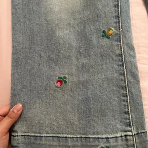 Sam Edelman Blue Straight Leg Jeans with Vintage Distressed Look thumbnail 4