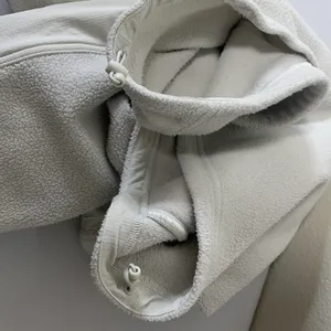 Lululemon Fleece Pullover Ripstop Hiking Pullover 1/2 Zip Bone Sz 6 Mock Neck thumbnail 7