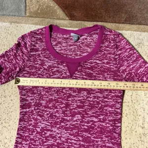 Vanity Essentials Womens Gorpcore‎ Granola Girl Space Dye Waffle Thermal Top M thumbnail 4