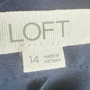 LOFT Womens Palmer Wide Leg Trouser Pants Navy Ponte Size 14 Nautical Preppy thumbnail 2