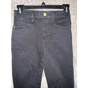 Frame Le High Skinny Black Denim Jeans Cotton Blend Non Ripped size 24 #765 thumbnail 6