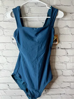 NWT shade and shore Teal One-Piece Swimsuit - Solid Wide-Strap Design small 4-6 thumbnail 2