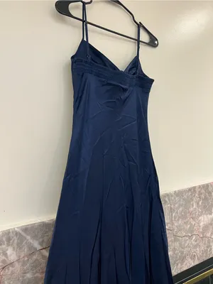 Reformation Neva Silk Dress Navy Size 8 thumbnail 8