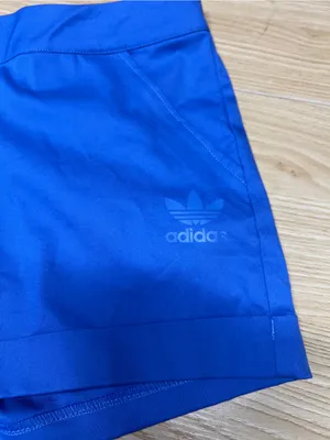 Adidas Originals Chino Shorts Blue Cuffed Trefoil Size Small thumbnail 7