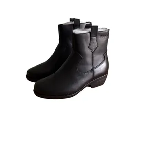 Propet Maisie Leather Ankle Boots Womens Size 8 Black Western Cowboy thumbnail 3