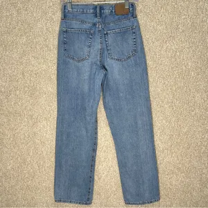 90s baggy jeans size 0 distressed multi button fly retro‎ style blue jeans teen thumbnail 2