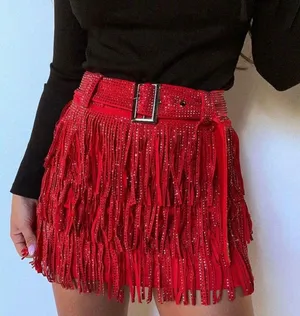Rhinestone Fringe Skirt thumbnail 1