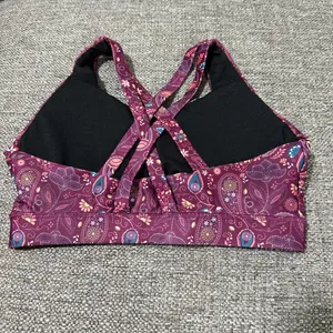 XIA Women’s Paisley Print Satin Sports Bra - Multicolor thumbnail 3