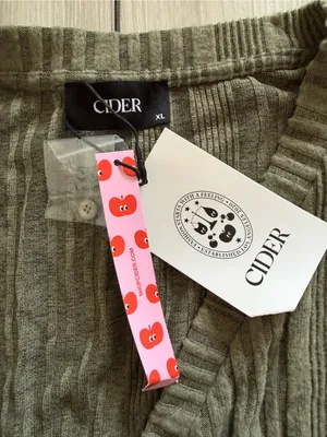Cider Rib V-Neck Solid Button Bodysuit Green XL NWT thumbnail 12