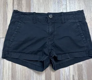 American Eagle Outfitters Women’s Black Shorty Cotton Shorts Size 4 thumbnail 1