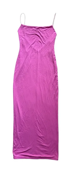 Meshki Maxi Slip Dress Womens Small Pink Spaghetti Strap Backless‎ Square Neck thumbnail 1