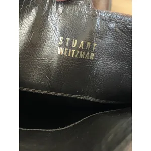 Stuart Weitzman Brown Leather Tall Boots – Brass Ring Hardware – Size 6 thumbnail 11