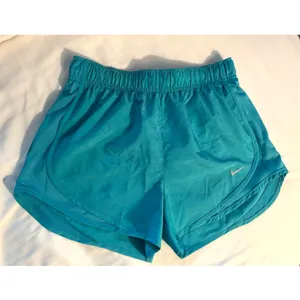 Nike Tempo Dri-FIT Mid-Rise Brief Lined Running Shorts Turquoise Blue Small NEW thumbnail 2
