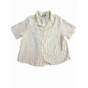 Quince Shirt Womens Large Gauze Button Collared Blouse 100% Cotton #FF9-3 thumbnail 2
