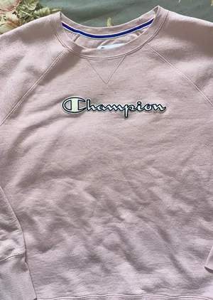 Champion Sweatshirt Light Pink Size Adult Large Vintage thumbnail 9