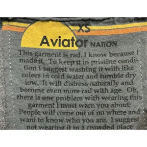 Aviator Nation Classic‎ Grey Velvet Rainbow Stripe Sweatshirt XS Crewneck thumbnail 3