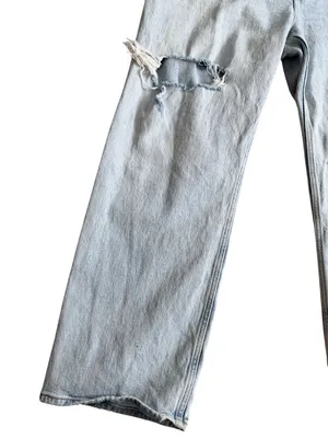 ABERCROMBIE & FITCH Curve Love Light Distressed High Rise 90s Relaxed Jean Sz 20 thumbnail 4