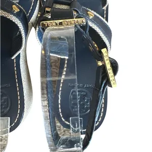 Tory Burch Navy Platform‎ Wedge Sandals 7 thumbnail 10