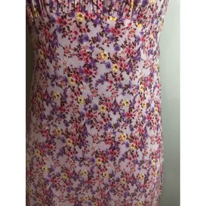 Petal + Pup Womens Floral Midi Dress Pink Purple Ruched‎ Open Tie Back Slit Sz 4 thumbnail 3