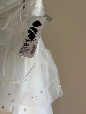 Boutique White Pearl Strapless Dress thumbnail 4