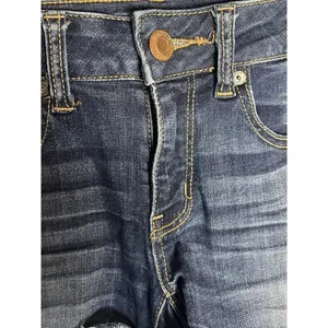 American Eagle Women's 2 Midi Rolled Hem Jean Shorts Super Stretch‎ Denim Café thumbnail 2