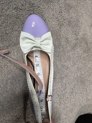 Women’s Purple Chunky Heel Mary Jane Pumps Cute Bow Round Toe Size 10 (EU42) NEW thumbnail 13