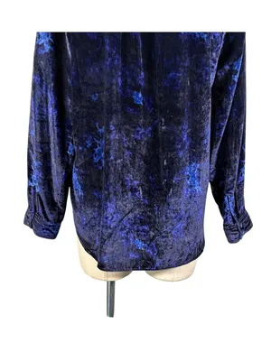 Pilcro Mara Velvet Relaxed Button Up Top Size 10 thumbnail 9