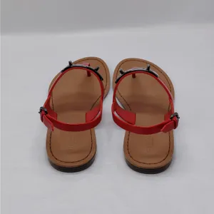 Coach Womens Gracie Thong Sandals Size 6.5 Red Leather Flats Quiet Luxury Resort thumbnail 9