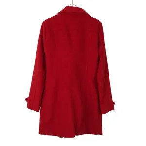 Charlotte Russe Red Wool Pea Coat Small Long Double Breasted Peacoat thumbnail 8