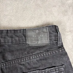 Bershka High Waist Denim Shorts Women's 4 Black Grunge Mall Emo Y2K Whimsygoth thumbnail 7