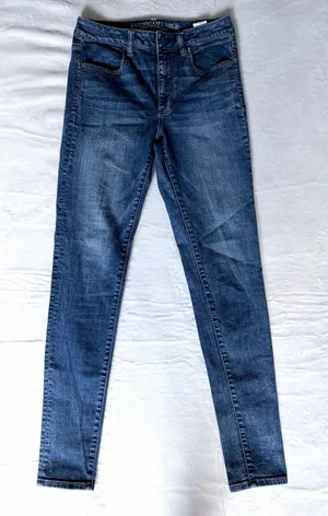 American Eagle Women’s Hi Rise Jeggings Size 6 Long Dark Wash AEO Denim X Jeans thumbnail 1