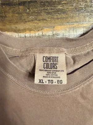Comfort Colors Espresso Short Sleeve Tee with Checker & Leopard Smiley thumbnail 2