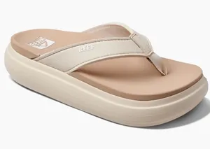 REEF Cushion Bondi Platform Flip Flops Women’s 7 Vintage Oasis Tan Cream Sandals thumbnail 1