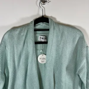 Sabo Women Mint‎ Green Chunky Knit Open Front Cardigan Sweater SA1621 Large thumbnail 2
