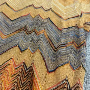 Ulla Johnson Priscilla Chevron Puff Sleeve Knit short sleeve yellow blue zigzag thumbnail 9