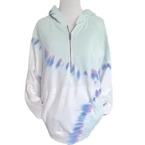 Peloton Women’s Tie Dye Half Zip Graphic Sunburst Pullover Hoodie Sweatshirt M thumbnail 6